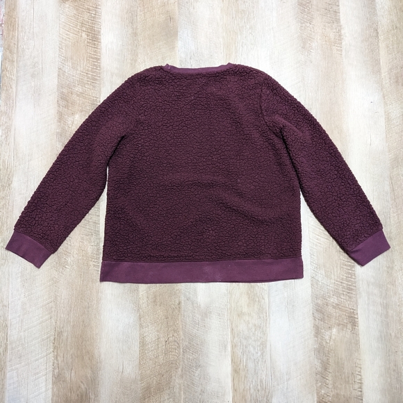 Calvin Klein Plum Sherpa Sweatshirt - Picture 4 of 7